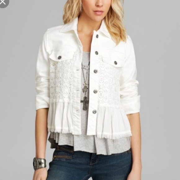 jeans jacket with lace